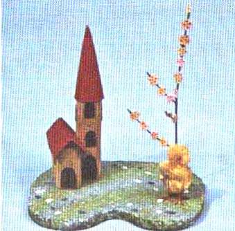 4. Creating with.cork bottle tops Composizione con.. i tappi di sughero The small church This was made with 4 big corks, pasted on a base of polystyrene painted with tempera.