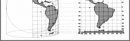 Sistemi di proiezione: cilindriche La proiezione cilindrica equivalente di Lambert è una proiezione vera di sviluppo nella quale si proiettano innanzitutto i punti della Terra su una superficie