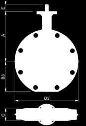 Dimensioni D1 Wafer, DN25-800 DN 25/32 DN 40/50/65 DN 80/100 DN 125/150/200 DN 250-400 DN 450-800 DN A B1 C D1 E H* [kg] (25)32 110 50 30 72 19 17,0 1,4 40 130 60 33 86 19 27,0 2,0 50 135 72 43 101