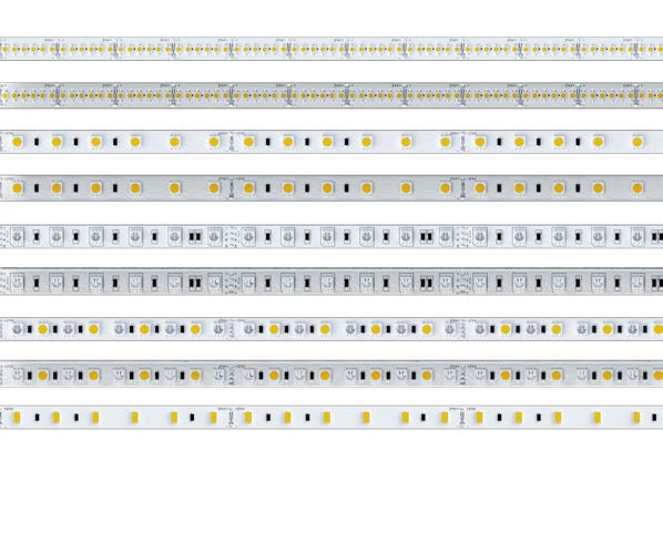 56 STRIP LED STRIP LED Bobine da 5m nelle versioni 3000K, 4000K, RGB (IP20 e IP65) e RGB+WHITE (IP20). Materiali PCB flessibile e biadesivo posteriore.