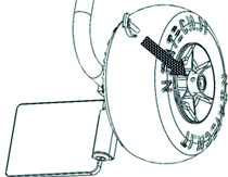 6 3. MONTAGGIO Montaggio ruote Il primo passo per la messa in servizio della carrozzina è l inserimento delle ruote, da effettuarsi come mostrato in Fig.
