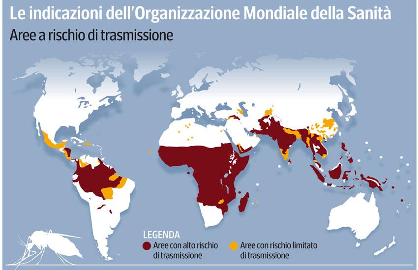 Il PROTISTA è inoculato da una ZANZARA infetta del genere ANOPHELES (assai diffusa