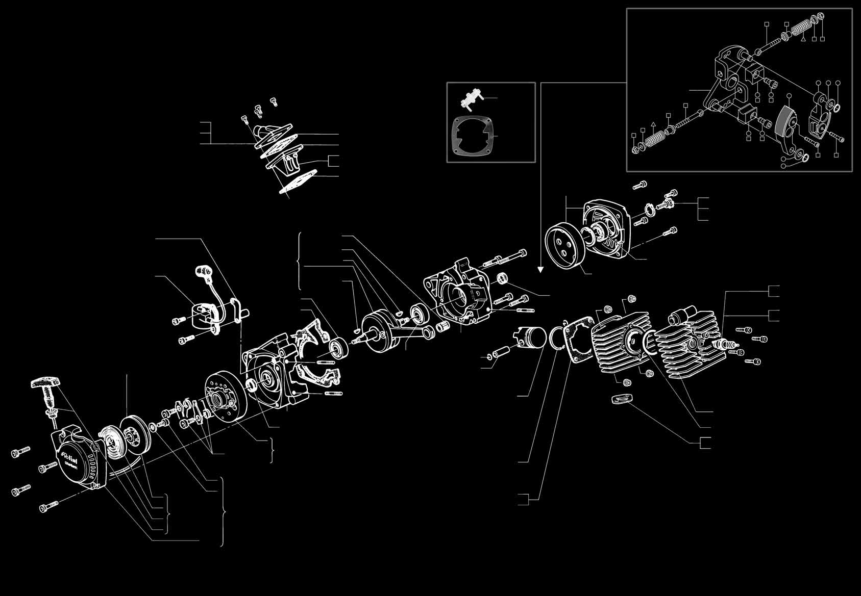 MOTORE MINIBIKE - SCOOTERINO Air HP 6,2 SET ESTRATTORI E CHIAVI PER SMONTAGGIO MOTORE 143.695.000 ESTRATTORE VOLANO M22X1,5 143.695.001 CHIAVE SERRAGGIO PER PIGNONE 143.695.002 ESTRATTORE PER APERTURA CARTER 143.