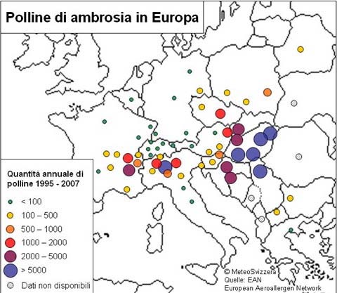 (Orto Botanico Torino) - 1860: Francia e Germania - Rapida spontaneizzazione - Forte impatto su salute