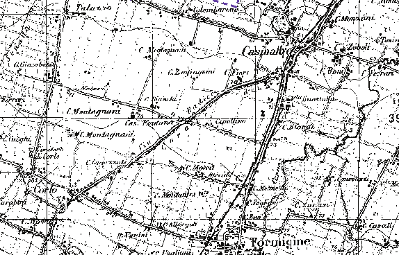 Figura 13: IGM, Carta topografica in scala 1:25000, Foglio 86, I SE, 1934-35.