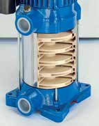 RVM ELETTROPOMPE MULTISTADIO AD ASSE VERTICALE APPLICAZIONI Elettropompe centrifughe multistadio ad asse verticale sviluppano una notevole pressione e nel contempo un elevata portata d acqua con un