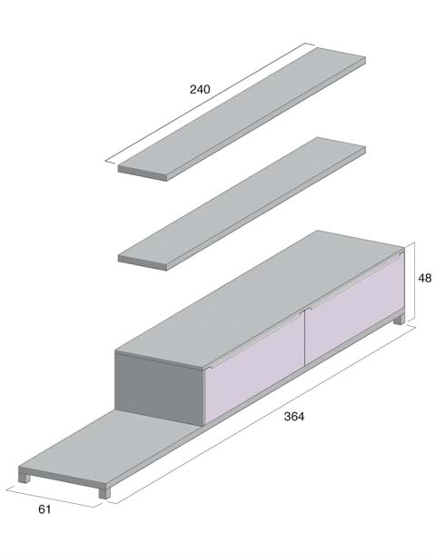 LIVING LE BASI NON SONO COMPRENSIVE DI TOP base 120 H 36 1 cestone vetro liscio vetro con fiore basamento con mensolone sp. 4 con piedini 4x4 H 6 regolabili finitura cromo (Lunghezza max cm 400) nr.