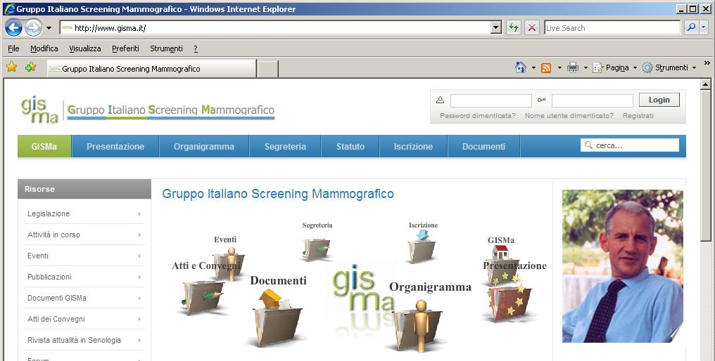 Dati italiani pubblicati Sito web GISMa, last access