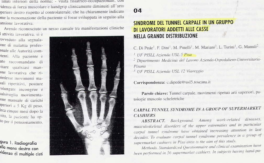 18/04/2014 2004. Contributo del Servizio PSAL della ULSS di Verona 2004. Contributo del Servizio PSAL della ULSS di Verona: indicazioni operative per collocazione di scanner e tastiera 2005.