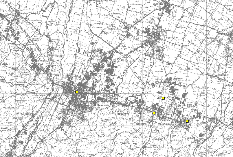 4.3. Distretto Ceramico Le stazioni di monitoraggio della qualità dell aria presenti nel Distretto Ceramico sono quattro e sono collocate a: Sassuolo, all incrocio di via Radici in Monte, c/o