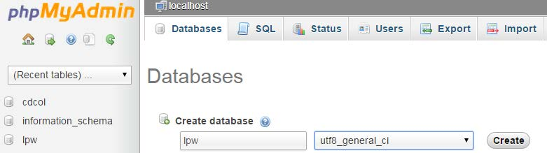 Creazione DataBase