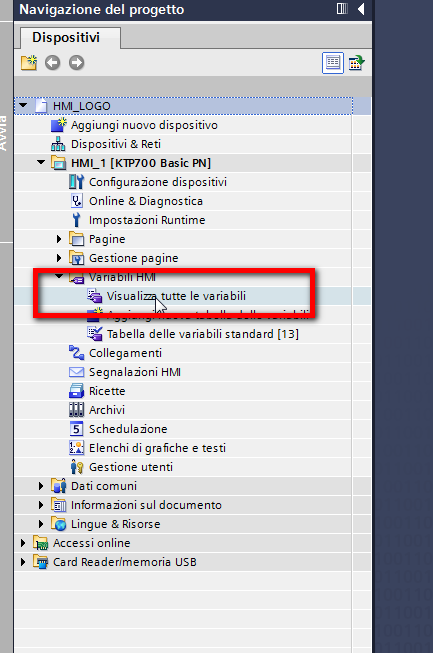 2.2 Parametrizzazione pannello operatore Questi sono i passaggi da eseguire lato HMI per impostare la sincronizzazione dei campi data ora da LOGO!8.