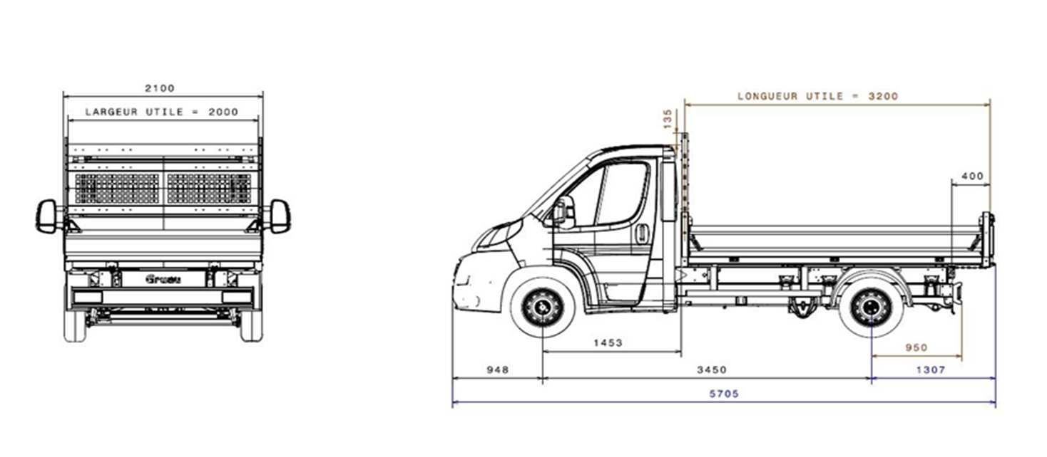 DATI TECNICI DIMENSIONI CABINATO e CABINATO DOPPIA CABINA Passo Sbalzo anteriore Sbalzo posteriore Sbalzo posteriore incl.