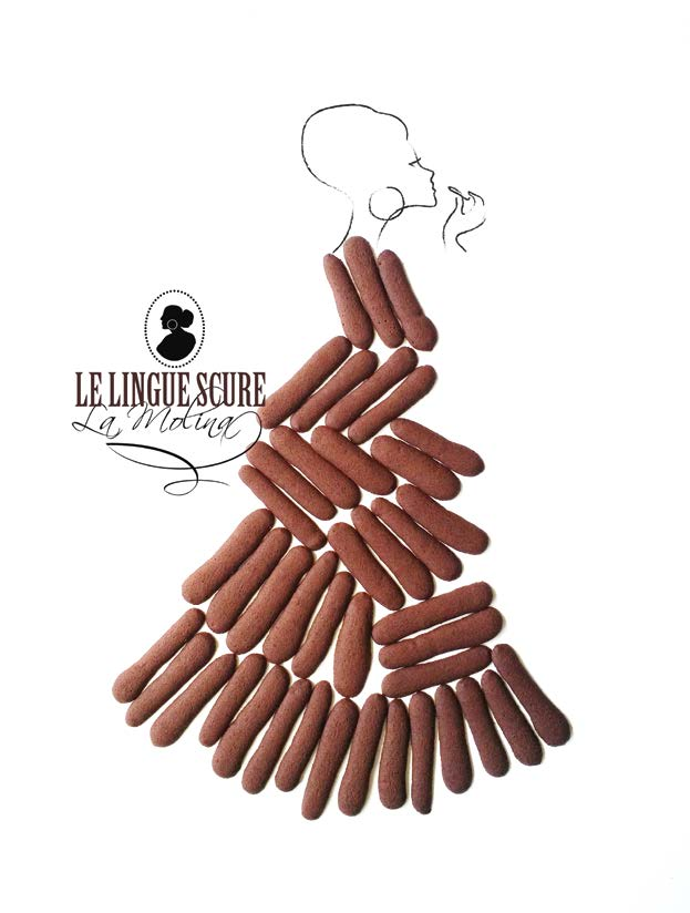 LE LINGUE SCURE La Molina è soprattutto cioccolato, Le Lingue Scure, sono il frutto dell abbinamento delle Lingue con il nostro cacao e il nostro cioccolato.