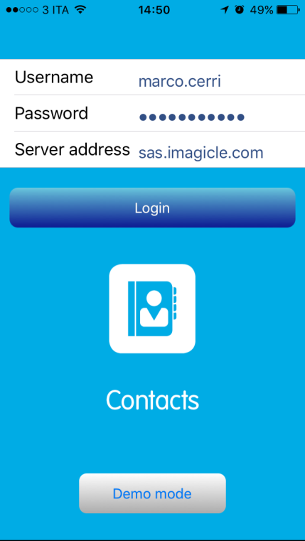 5 Speedy - App Imagicle Contacts Imagicle Contacts è un'app di Speedy sviluppata per i dispositivi ipad/iphone e Android, che permette di esplorare, cercare e chiamare in modo semplice e rapido