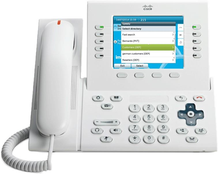 3 Speedy - Interfaccia per i telefoni IP Cisco Gli elenchi telefonici di Speedy sono accessibili dalla maggior parte dei telefoni IP Cisco dotati di display LCD, come i modelli 69XX, 79XX, 88XX, 89XX