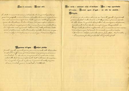 Le schede storiche Le schede sono di vario formato, a seconda del modello: a quattro facciate, il più diffuso (Mod. s.n., etc.