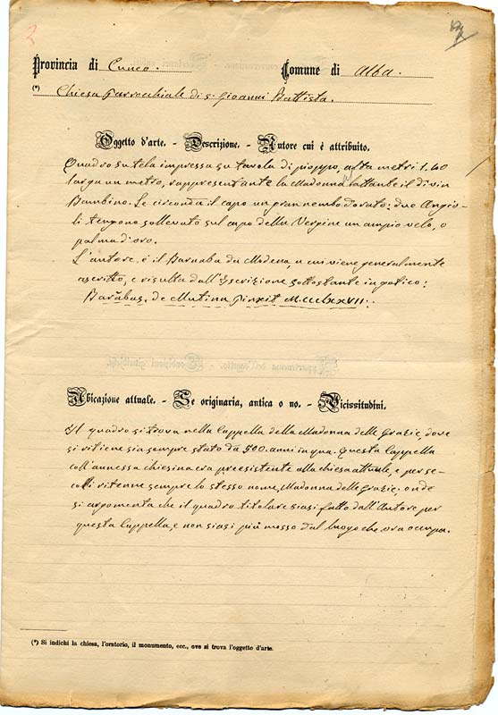 Alcuni dati ricavati dalle schede indicizzate Le schede più antiche risalgono al 1889.