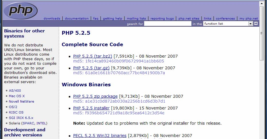 Installare e Configurare PHP 5.2.5 L'installazione di PHP 5 e la sua integrazione in Apache possono risultare ostiche.