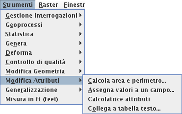 calcolo di area e perimetro/lunghezza 49 E' possibile calcolare area e perimetro (per poligoni) e lunghezza (per polilinee) 1.