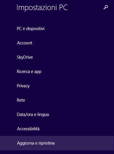 Installazione driver USB in Windows 8.1 / 8.0 64bit Se il PC è dotato Windows 8.0 o 8.1 64bit il sistema operativo impedisce ad UP&GO di installare i driver in automatico.