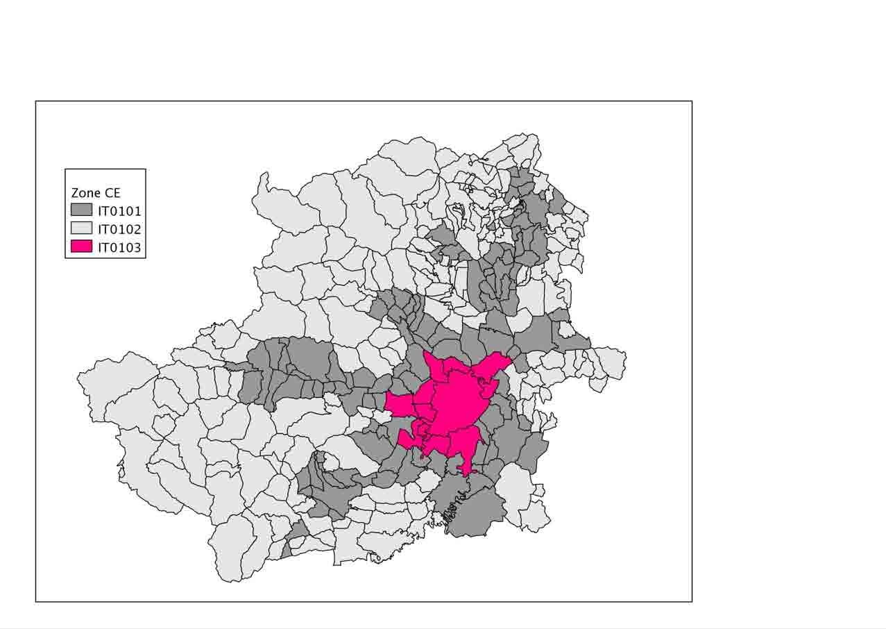 L area di studio 1. Beinasco 2. Borgaro T.se 3. Collegno 4. Grugliasco 5. Moncalieri 6.