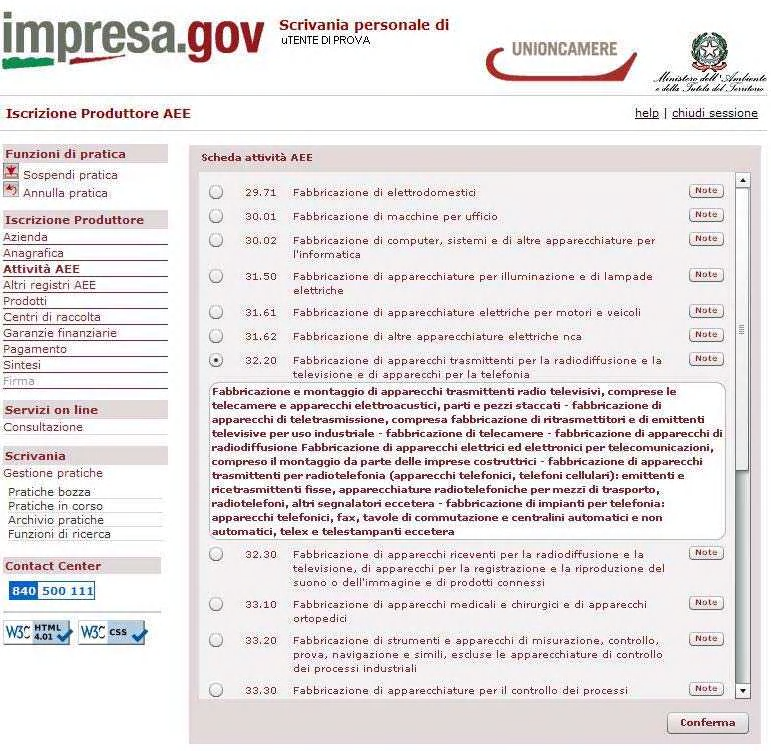 E possibile indicare un delegato ai fini del completamento della registrazione e dell invio della domanda Deve essere indicato un referente aziendale