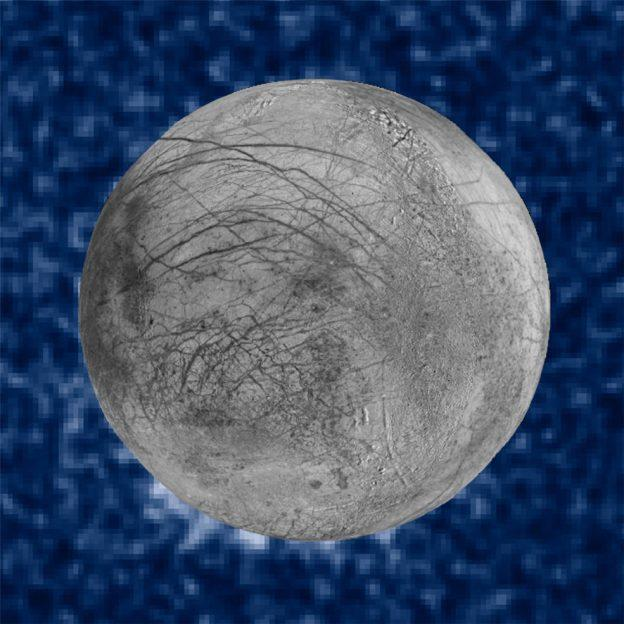 Il satellite Europa diametro 3100 Km Il satellite Europa presenta una profonda crosta ghiacciata, che copre uno strato di acqua in forma liquida di dimensioni oceaniche (2 volte la Terra).