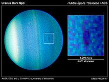 La grande macchia scura di Urano Molto probabilmente è un vortice simile alla Grande