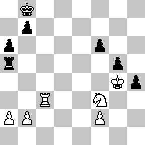 Mossa al B dopo 25. Txc7 26. Rh2 Td8; 27. Txc7+ Rxc7; 28. Tc1+ Rb8; 29. Rh3 La prima fase è stata compiuta: il Re è ora a contatto della catena di pedoni avversaria. 29. Td5; 30. Tc2 Td3; 31.