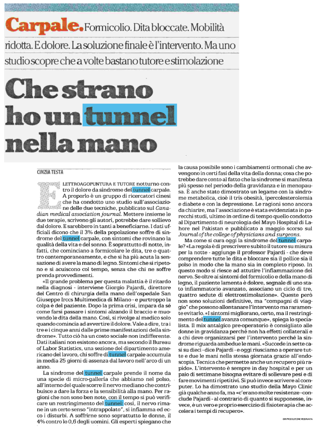 REPUBBLICA SALUTE 1/3 Data: 19