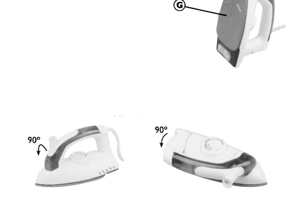 DESCRIZIONE A. Pulsante vapore B. Serbatoio dell acqua C. Tappo del serbatoio dell acqua D.