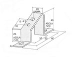 Accessori per profilati Staffe inclinate Z121116 ACI121116 Portabarre rame 6 x 6 mm per il fissaggio di profilati porta morsetti, con possibilità di montaggio di barra collettrice di terra in tutta