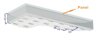 MODULO CON 2 LED SMD 55 Insegne commerciali Retroilluminazione di Lettere Retroilluminazione scatolati Illuminazione varie forme Moduli con 2 Led SMD 55 Misure del singolo modulo 44 x 14.6 x 6.4 mm.