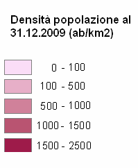 Grado di urbanizzazione del territorio La densità di popolazione nel Friuli Venezia Giulia è relativamente bassa.
