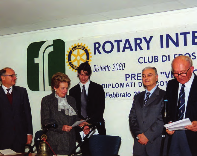 Carlo Ravizza, Past President Rotary International. Consegna del Premio V.