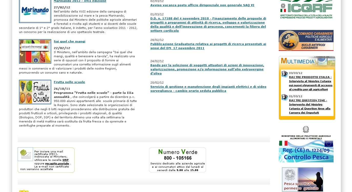 IMPLEMENTAZIONE SITO WEB UFFICIALE A SUPPORTO DEI CONTROLLI DELLA PESCA Manuale utente (MUSitoWeb) 2 Modalità di colloquio In questo capitolo sono descritte le modalità di accesso, all applicazione