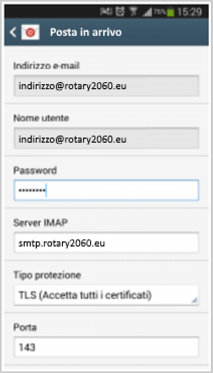 2.6 Client di posta Android Istruzioni da utilizzare su Tablet o Smartphone con sistema operativo Android. Per configurare la casella di posta è necessario che sia attiva la connessione internet.