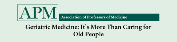(...) "the defining feature of geriatric medicine is not age, but rather the intense focus on the preservation and restoration of function.