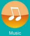 Opzioni disponibili Musica: selezionare questa icona per riprodurre i file audio contenuti nel dispositivo. Video: selezionare questa icona per riprodurre i file video contenuti nel dispositivo.