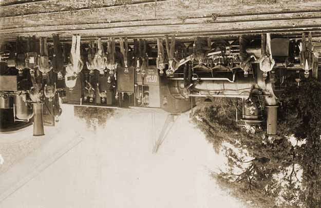 Fig.3 Locomotiva a vapore sul viadotto