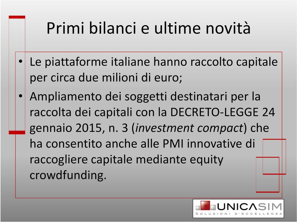 capitali con la DECRETO-LEGGE 24 gennaio 2015, n.