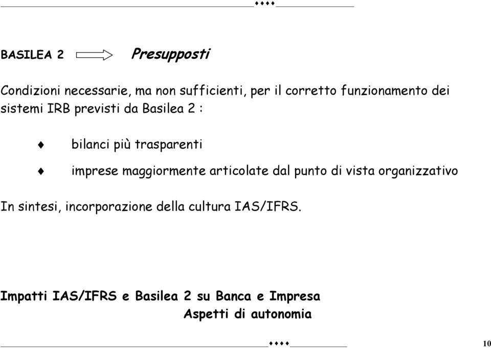 maggiormente articolate dal punto di vista organizzativo In sintesi, incorporazione