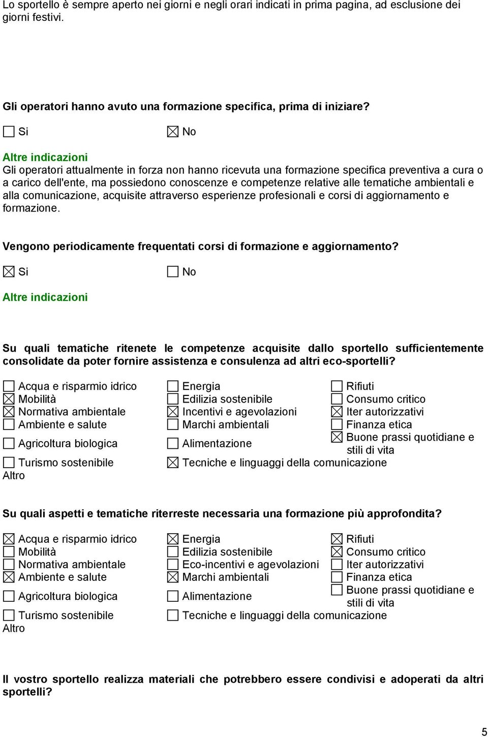 comunicazione, acquisite attraverso esperienze profesionali e corsi di aggiornamento e formazione. Vengono periodicamente frequentati corsi di formazione e aggiornamento?