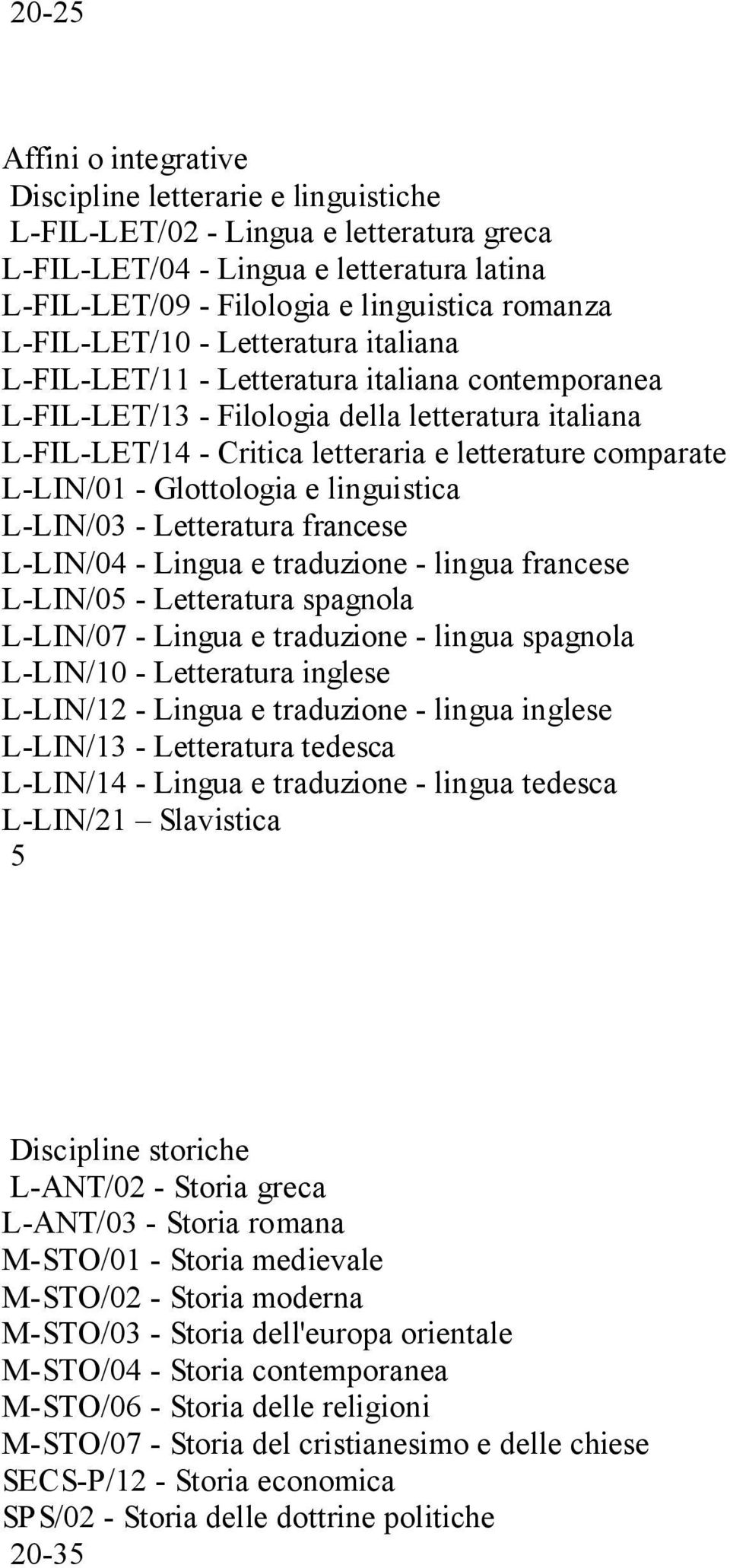 L-LIN/01 - Glottologia e linguistica L-LIN/03 - Letteratura francese L-LIN/04 - Lingua e traduzione - lingua francese L-LIN/0 - Letteratura spagnola L-LIN/07 - Lingua e traduzione - lingua spagnola