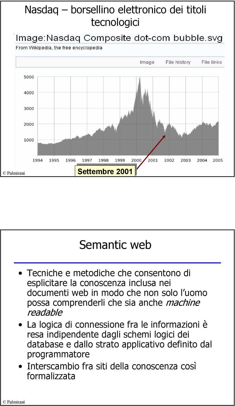 che sia anche machine readable La logica di connessione fra le informazioni è resa indipendente dagli schemi logici