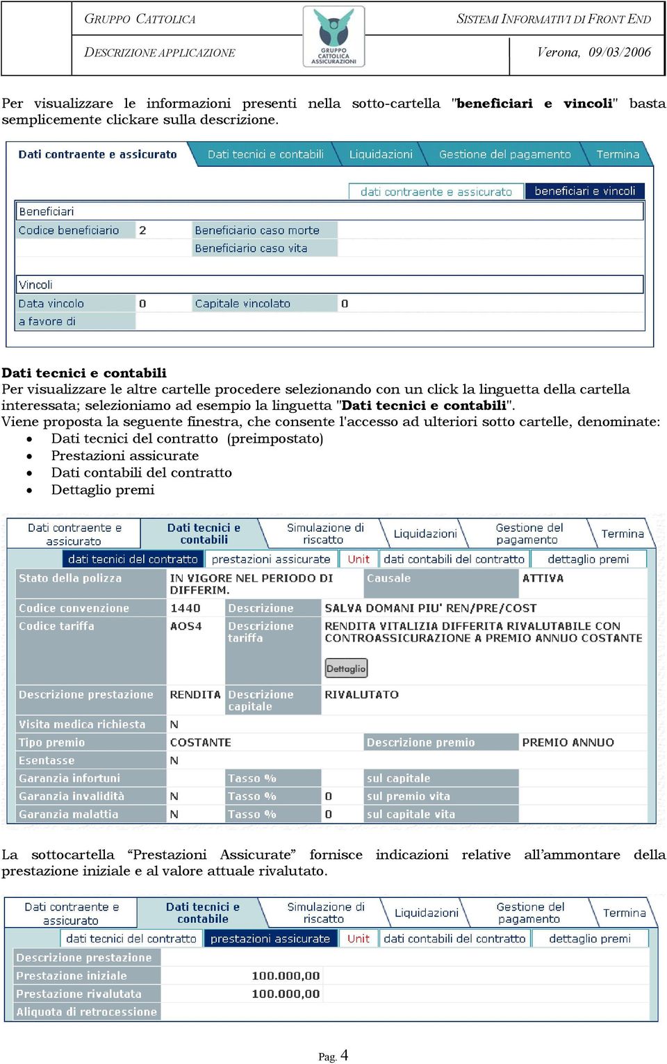 "Dati tecnici e contabili".