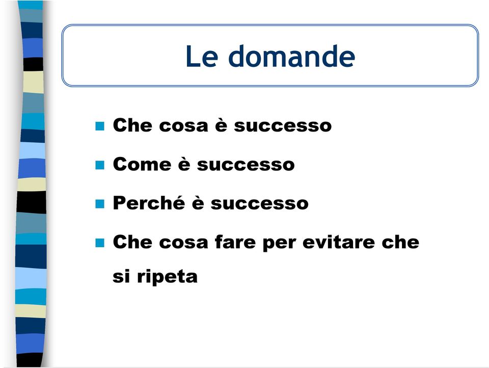 Perché è successo Che