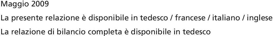 italiano / inglese La relazione di