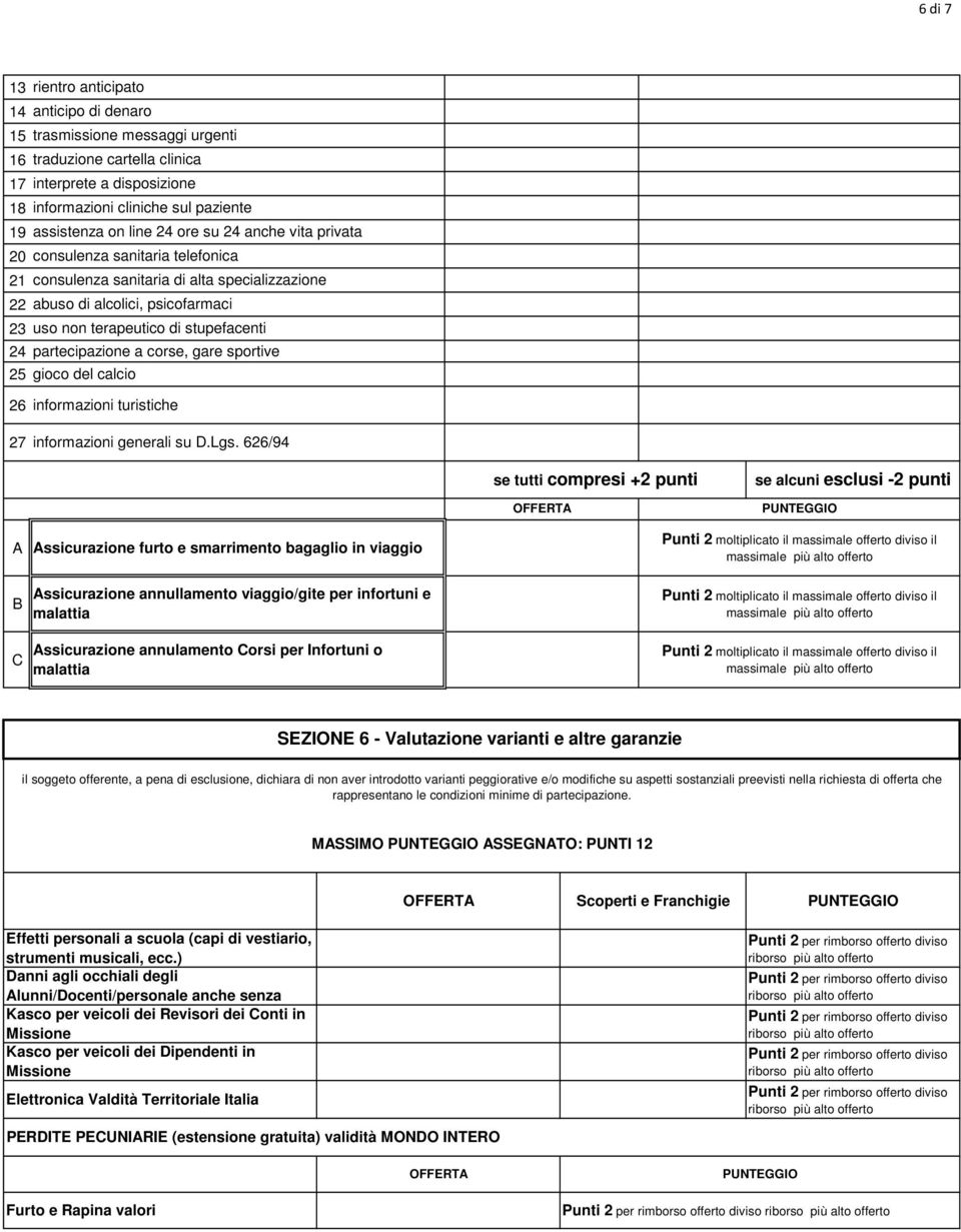 sportive gioco del calcio 6 informazioni turistiche 7 informazioni generali su D.Lgs.